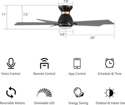 SMAAIR 52 Inch Smart Ceiling Fan - Image 8