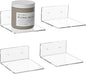6 Inches Clear Small Wall Shelves, Acrylic Floating Shelf by HEXSONHOMA
