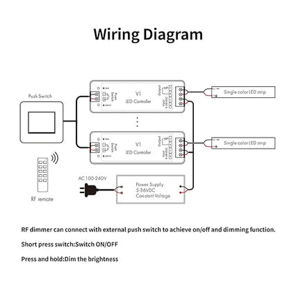 Dimmer Switch with Remote Magnetic Wall-Mounted RF Wireless Control Sensitive - Image 3
