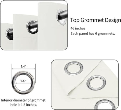 Easy-Going Blackout Curtains for Bedroom, Solid Thermal Insulated Grommet and - Image 4