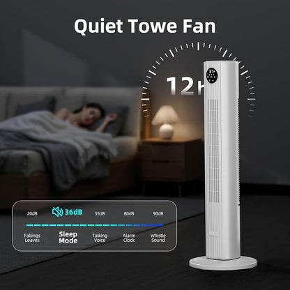 Antarctic Star Tower Fan Portable Floor Fans 85°Oscillating Fan Quiet Cooling - Image 5
