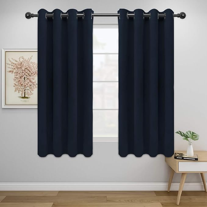 Easy-Going Blackout Curtains for Bedroom, Solid Thermal Insulated Grommet and by Easy-Going