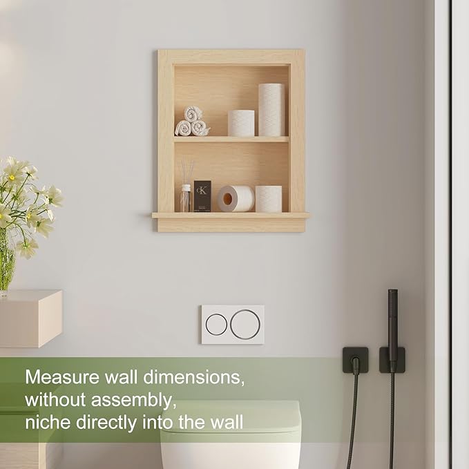 Recessed Medicine Cabinet Inset, Bathroom Wall Niche Insert - Image 5