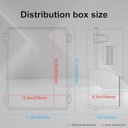Electrical Junction Box, Ventilated Design, Cable Grommets, Indoor/Outdoor Use - Image 6