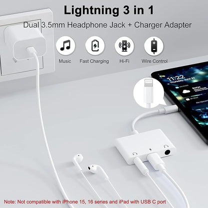 Unitrox 3 in 1 Dual 3.5mm Headphone Jack Adapter - Image 2