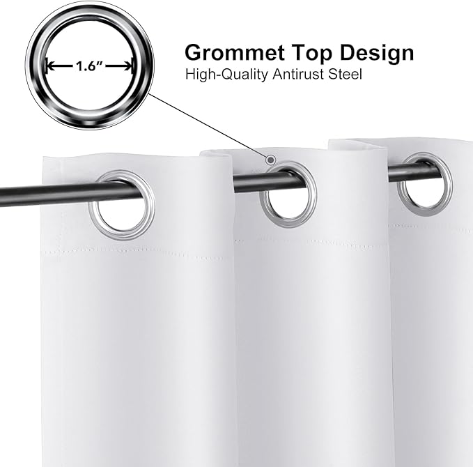 ChrisDowa Room Divider Curtain 90 Inches Long, Wide Blackout Sliding Door - Image 3