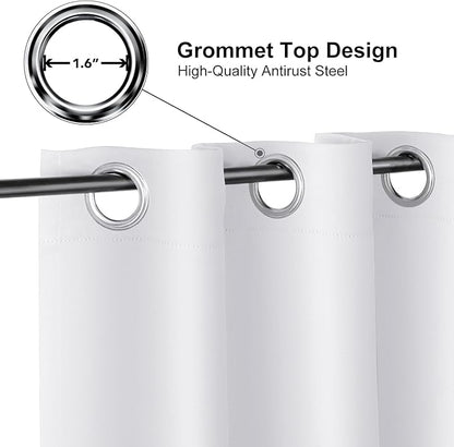 ChrisDowa Room Divider Curtain 120 Inches Long, Wide Blackout Sliding Door - Image 3