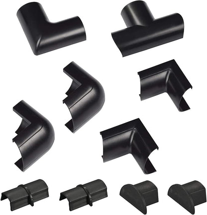 D-Line Medium Cable Raceway Accessory Pack, Join 1.18in x 0.59in Cord Cover by D-LineUSAinc