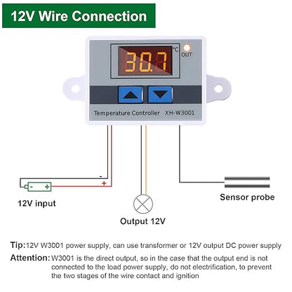 XH-W3001 Digital LED Temperature Controller Module Digital Thermostat Switch - Image 5