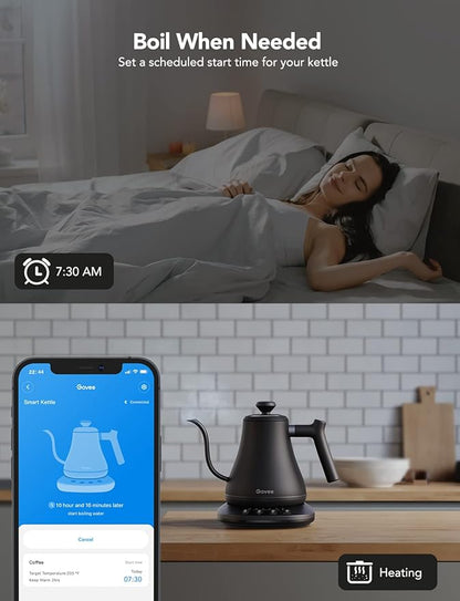 Govee Smart Electric Kettle, WiFi Variable Temperature Gooseneck Pour Over - Image 6
