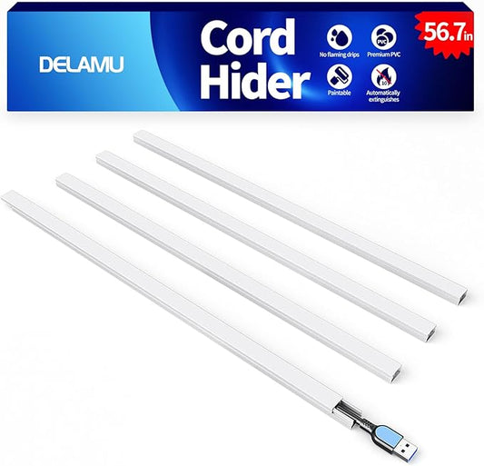 Delamu 56.7in Cord Hider, Cord Covers by DELAMU