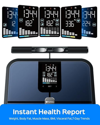 Tychesy Smart Pod Scale for Full Body Composition, 8-Sensor Smart Analyzer - Image 3