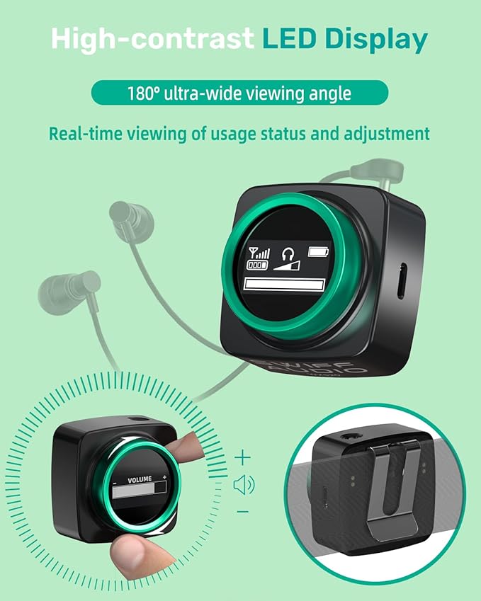 Wireless in Ear Monitor System, 5.8GHz Wireless IEM Switchable Stereo - Image 2