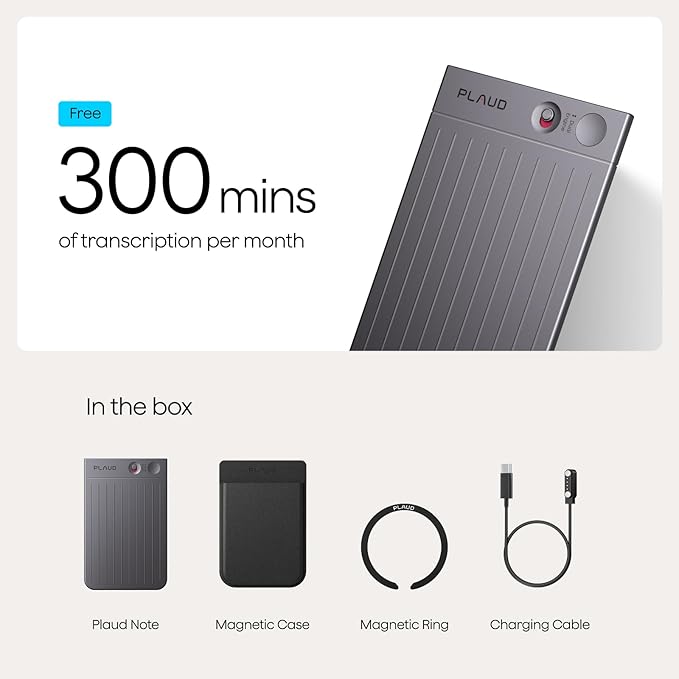 Plaud Note AI Voice Recorder, Voice Recorder w/Case, App Control, Transcribe & - Image 9