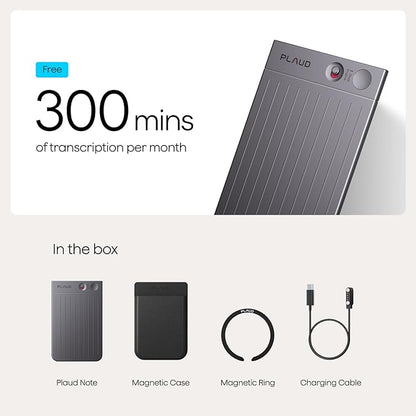 Plaud Note AI Voice Recorder, Voice Recorder w/Case, App Control, Transcribe & - Image 9