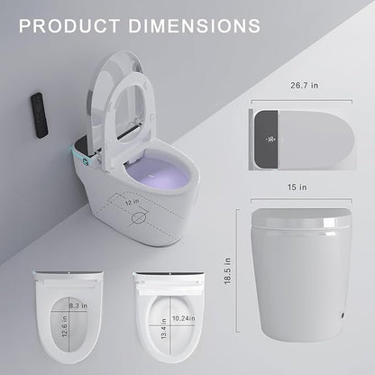 Auto Open/Close Lid Smart Toilet Bidet - Image 7