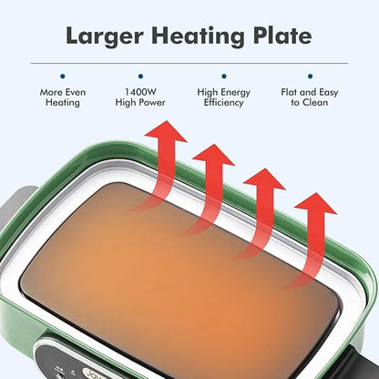 Joydeem 3-in-1 Electric Hot Pot, Non-stick Ceramic Oil Coating, UL Listed - Image 5