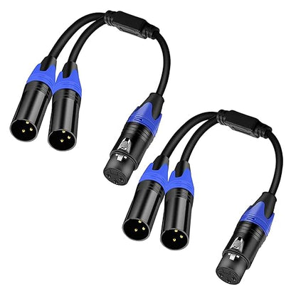 Seefeful XLR Splitter Cable, 1 Xlr Female to 2 Xlr Male Patch Y Cable, Balanced by Seefeful