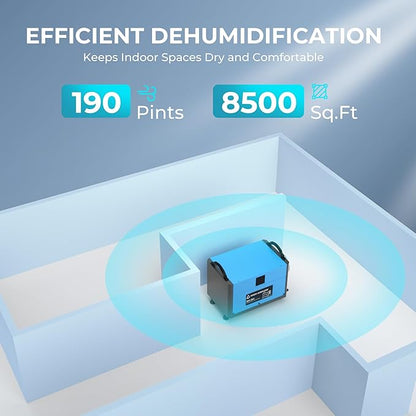EUHOMY 190 Pint Crawl Space Dehumidifier - Image 2