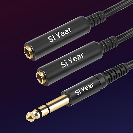 SiYear 1/4" Splitter Cable, 6.35mm TRS to Dual 1/4 inch Female Stereo Y - Image 3