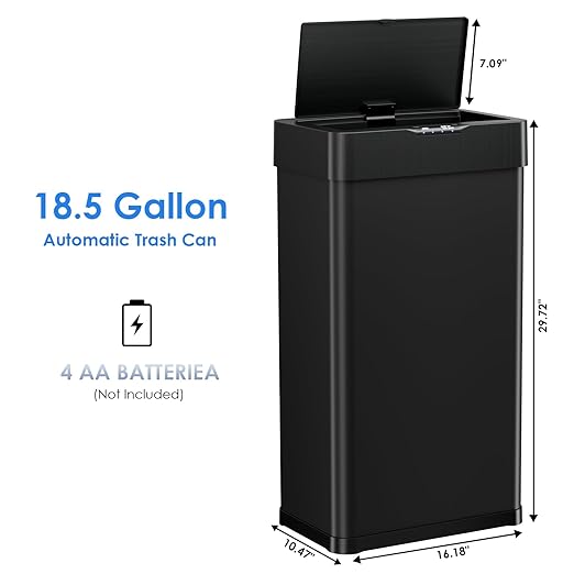 AthLike Sensor Trash Can, Touchless Motion Sensor Trash Bin, Smart Automatic - Image 2