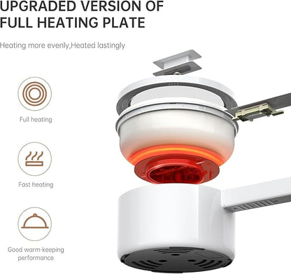 olakys. Electric Hot Pot, 1.5L Mini Hot Pot, Ceramic Glaze Non-stick Portable - Image 2