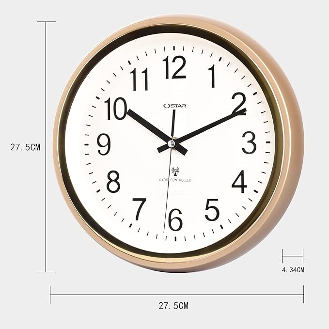 OSTAR Atomic Wall Clock, 11 Inch Round Battery Operated Clock - Image 6