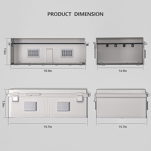Electrical Junction Box, Ventilated Design, Cable Grommets, Indoor/Outdoor Use - Image 7