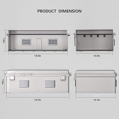 Electrical Junction Box, Ventilated Design, Cable Grommets, Indoor/Outdoor Use - Image 7