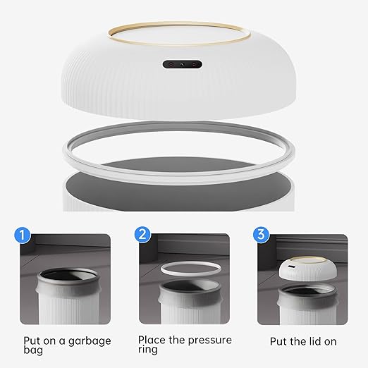URALFA Motion Sensor Trash Can - Image 2