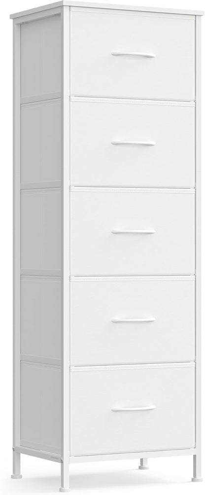 SONGMICS Dresser for Bedroom, Chest of Drawers, 5 Non-Woven Fabric Drawers by SONGMICSbySONGMICSHOME