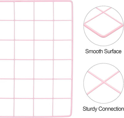PATIKIL 12"x20" Wire Grid Panel, 2 Pack Board Photo Pictures Memo Display Grid - Image 3