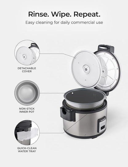 CUCKOO Commercial Rice Cooker & Warmer, Extra Large Rice Cooker 30-Cup Uncooked - Image 7