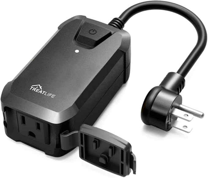 TREATLIFE Smart Dimmer Plug Outdoor Smart Plug Works by TREATLIFE