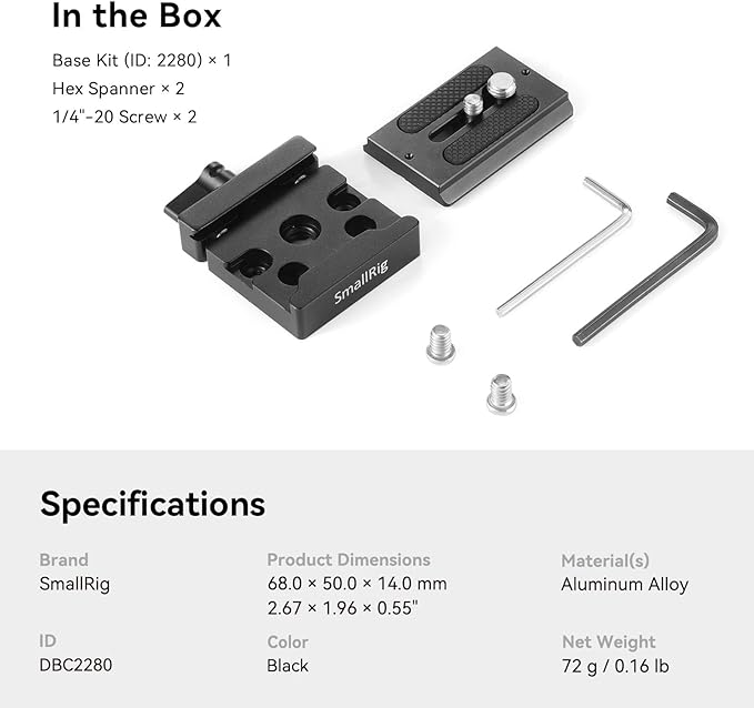 SMALLRIG DSLR and Mirrorless Quick Release Clamp and Plate - Image 7
