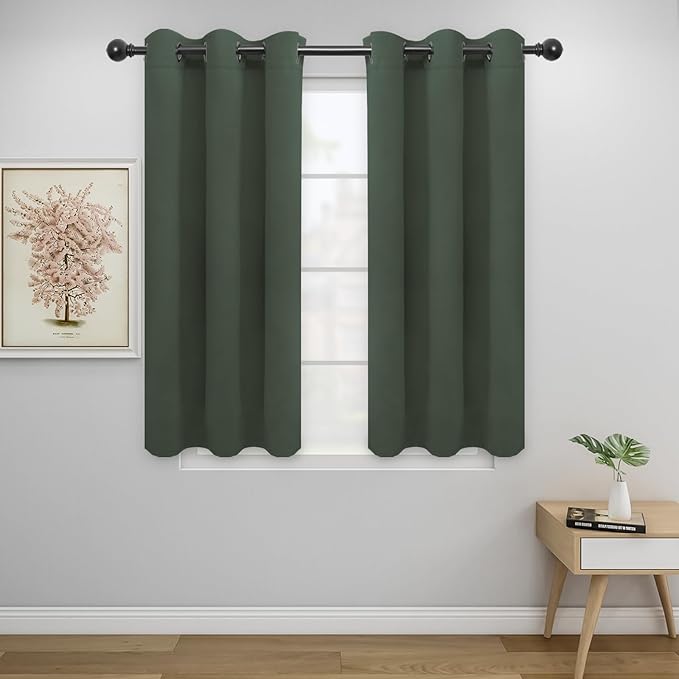Easy-Going Blackout Curtains for Bedroom, Solid Thermal Insulated Grommet and by Easy-Going