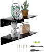 12 Inches Acrylic Wall Shelves 2 Pack, Floating Shelf by Sezanrpt