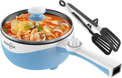 Audecook Hot Pot Electric, 1.7L Mini Electric Skillet Portable Nonstick Sauté by Audecook