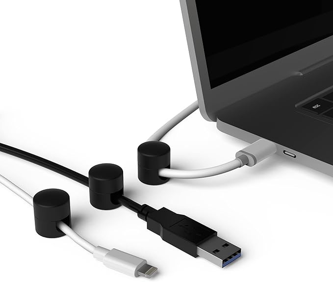 ICONIT Cable Anchors for Desk Organization Black | Premium Aluminum Cord - Image 3