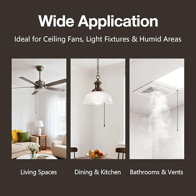 SmoTecQ 10ft Ceiling Fan Pull Chain Extension - Image 8