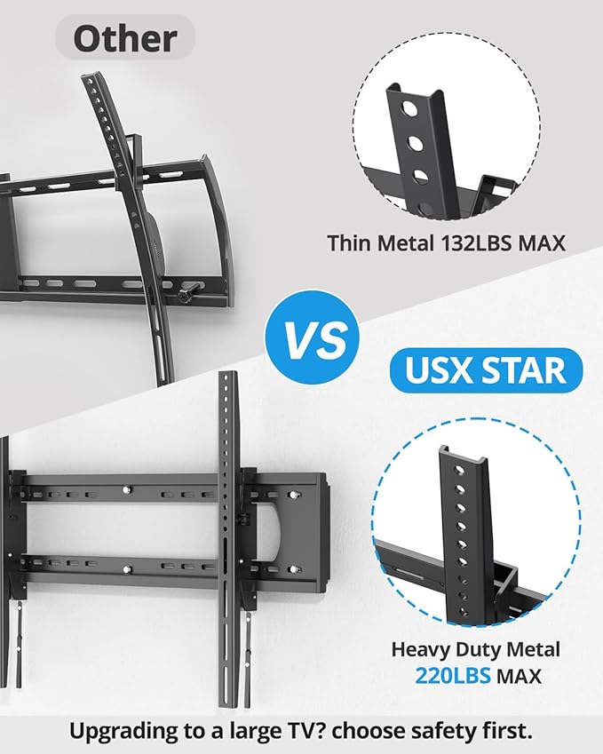 85 86 98 100 inch Heavy Duty Tilt TV Wall Mount Bracket - Image 5
