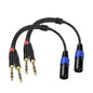 Jozzai 2Pack 6.35mm Dual TRS to XLR Male Cable by Jozzai