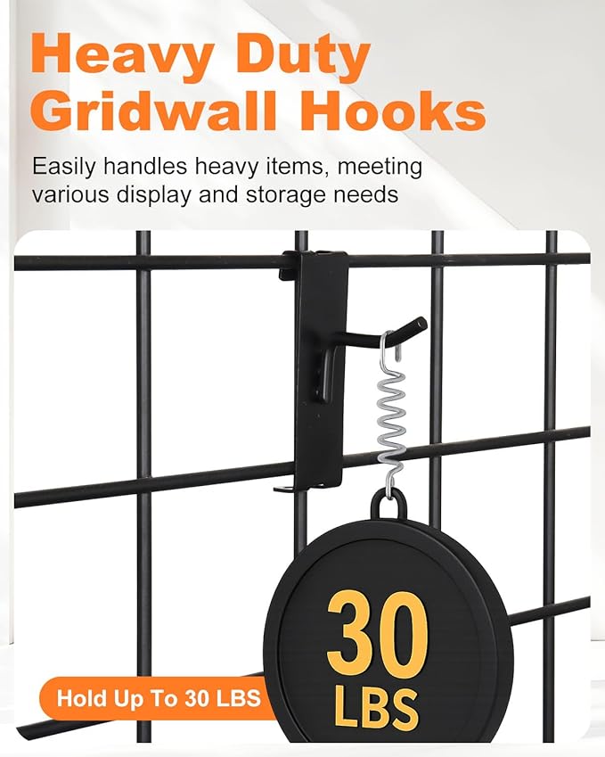 Alffun 50 Pack Gridwall Hooks, 2 Inch Heavy Duty Display Hooks - Image 4