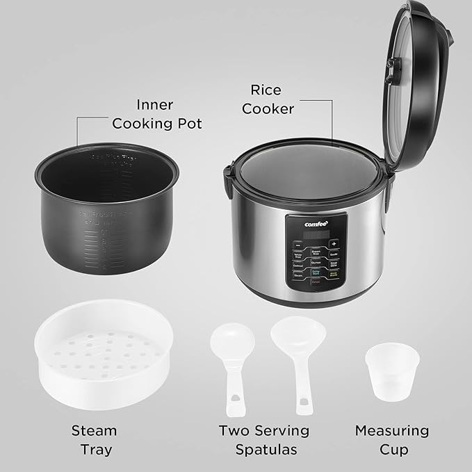 COMFEE' Rice Cooker 10 cup Uncooked/20 cup Cooked, Rice Maker, Steamer and - Image 9
