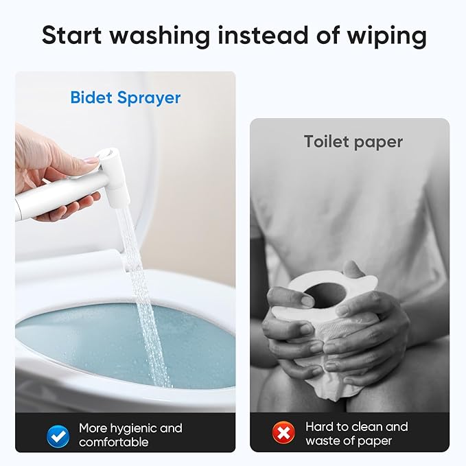 Arofa Matte White Bidet Sprayer - Image 2