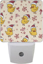 Pigsaly Led Night Light Cute Cartoon Yellow Ducks Santa Hats Snowflake Night by Pigsaly