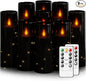 Flickering Flameless LED Candles, Acrylic LED Pillar Candles by Nimiko