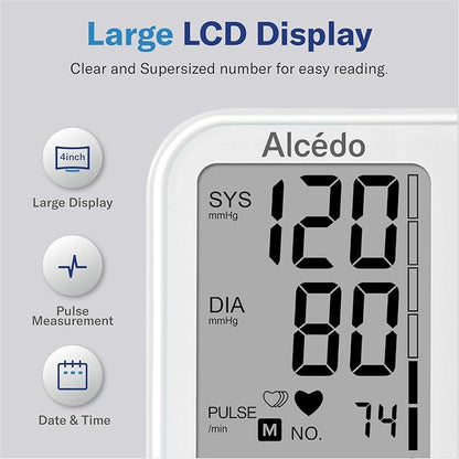 Alcedo Blood Pressure Monitor for Home Use, Automatic Digital BP Machine - Image 4