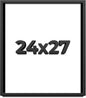 24x27 Shadow Box Frame Black | 1 Inch Deep Solid Wood Shadowbox Display Frame | by CustomPictureFrames
