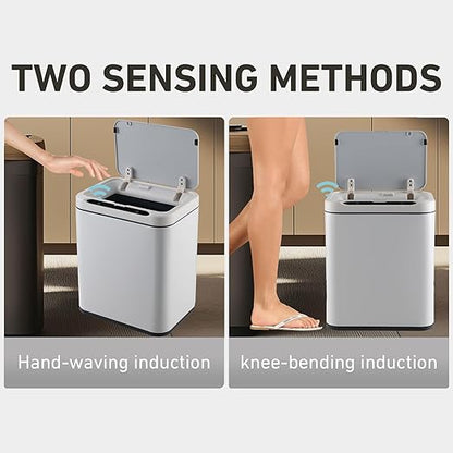 ELPHECO Stainless Steel Office Trash Can Motion Sensor Garbage Can Touchless - Image 6